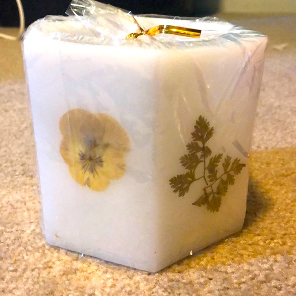 Other - Wax, pressed florals tea lite holder (tea lite included)